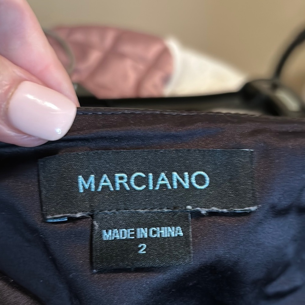 Marciano by Guess Black Leggings with Leather Waist Band - Picture 2 of 8